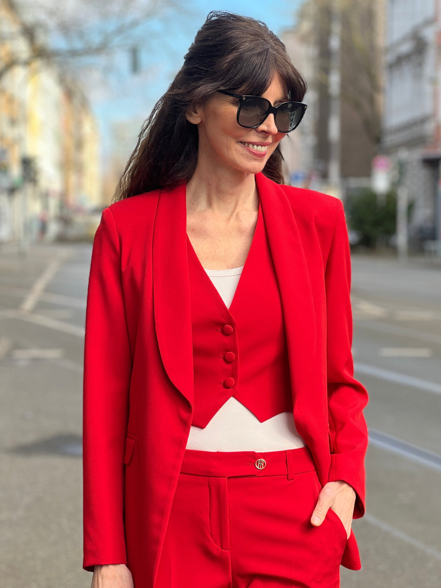 Fracomina Weste fitted red