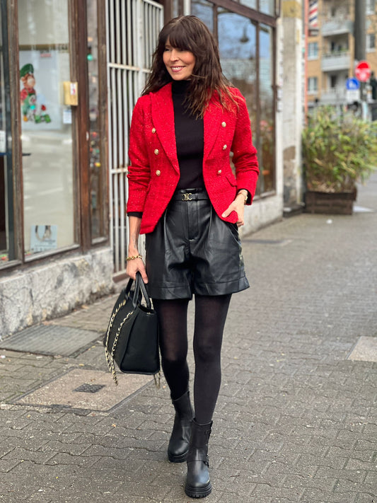 N°129 Blazer Tweed Glitzer short