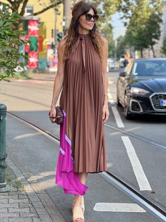 Dixie Kleid Plisee Neckholder. No129 concept store Duesseldorf