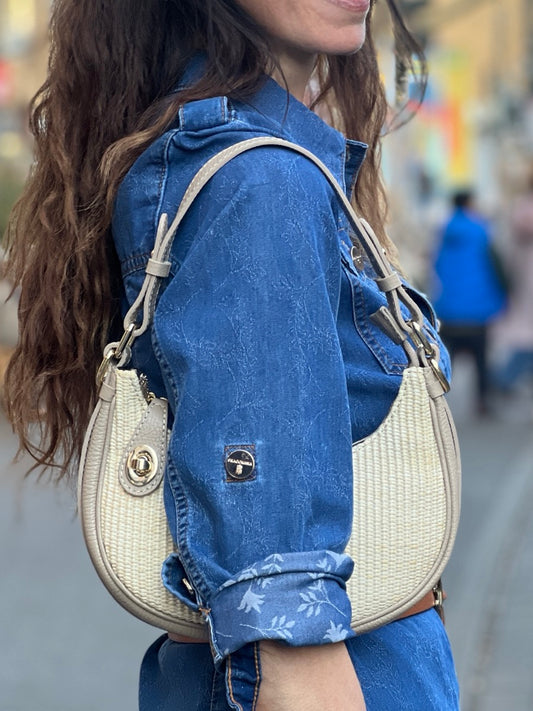 Marlon Tasche Hobo Emery Raffia